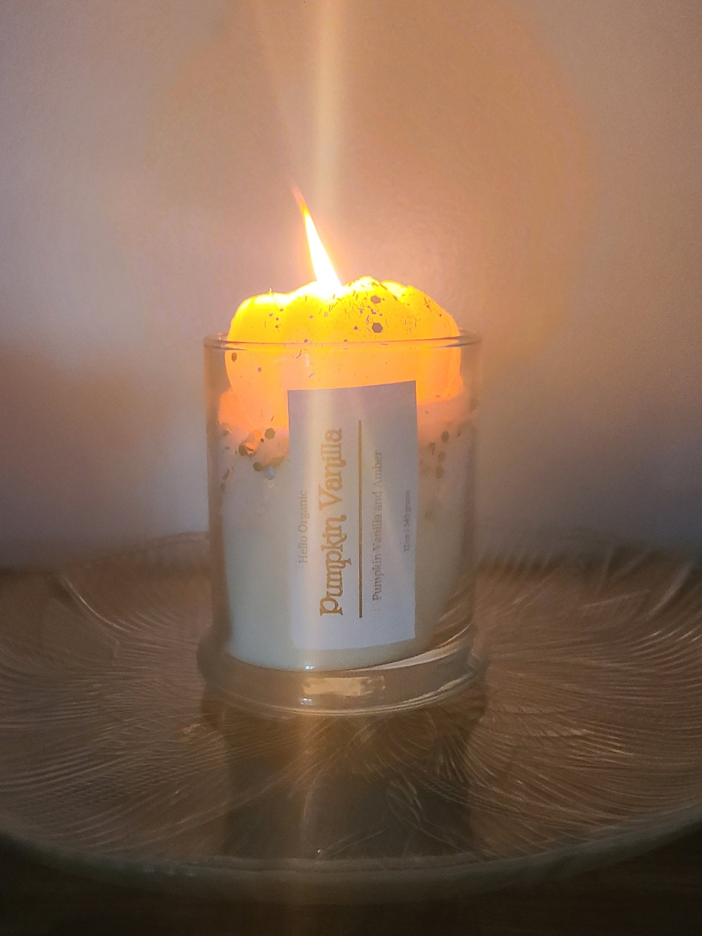 Pumpkin Vanilla Frosted Soy Wax Candle