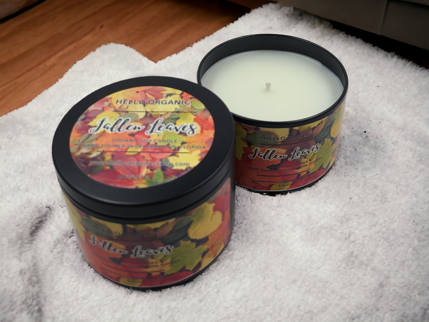 Black Matte Tin Fall & Autumn Scent Soy Wax Candle