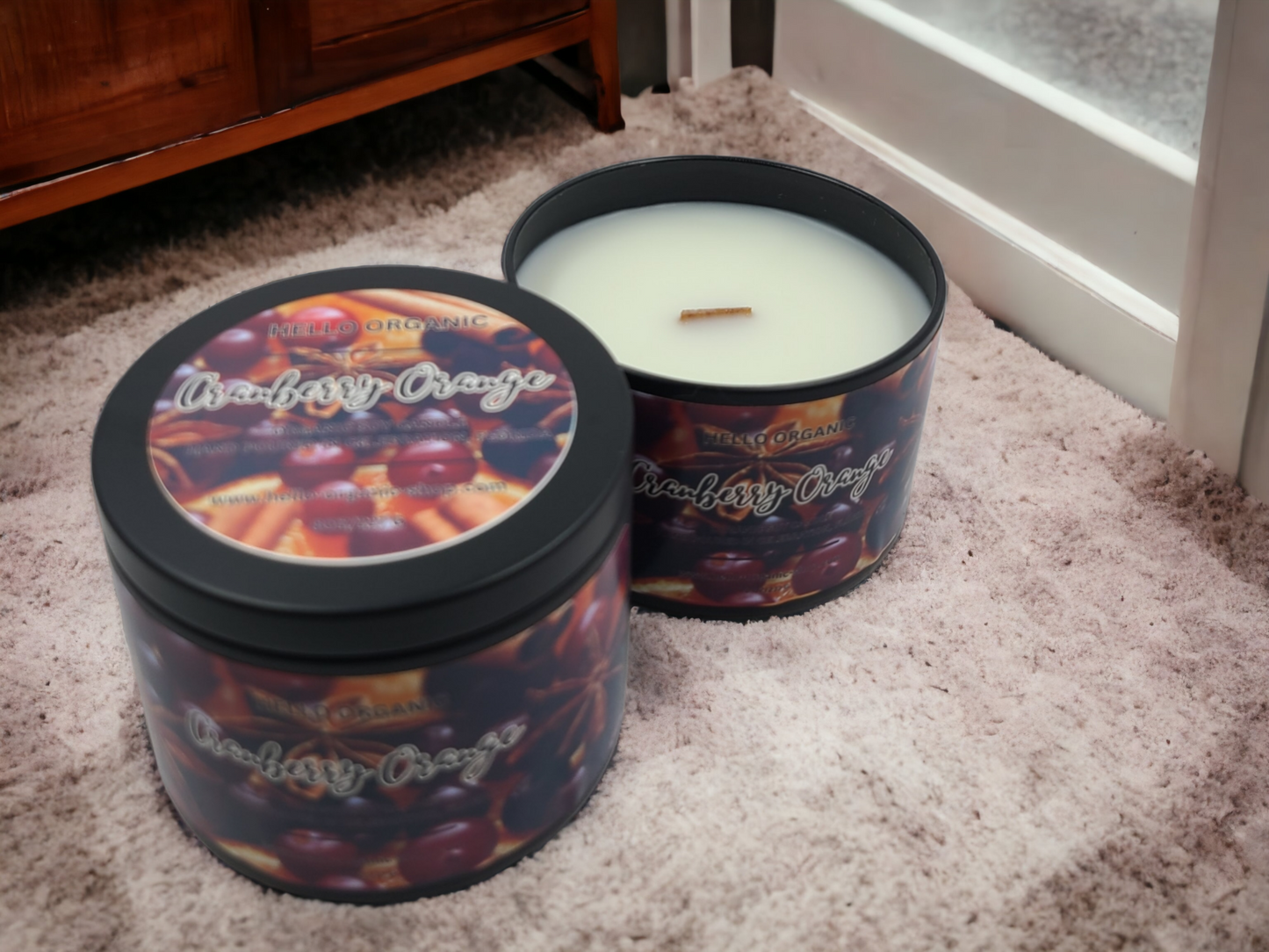 Black Matte Tin Fall & Autumn Scent Soy Wax Candle