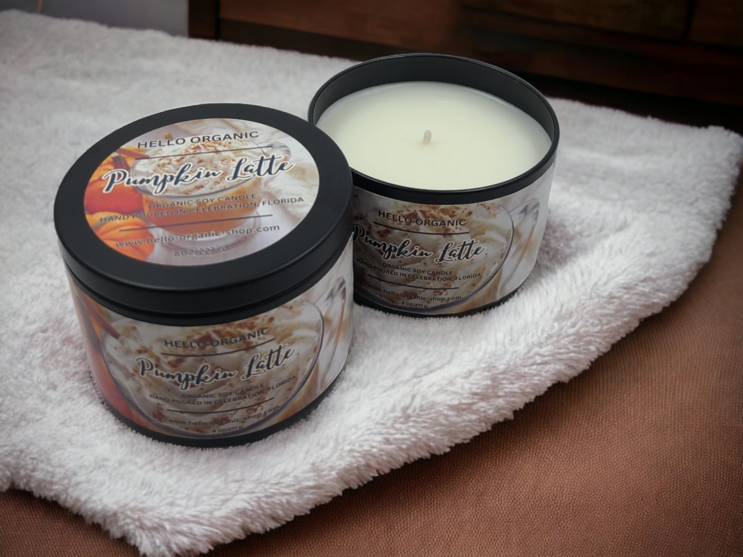 Black Matte Tin Fall & Autumn Scent Soy Wax Candle