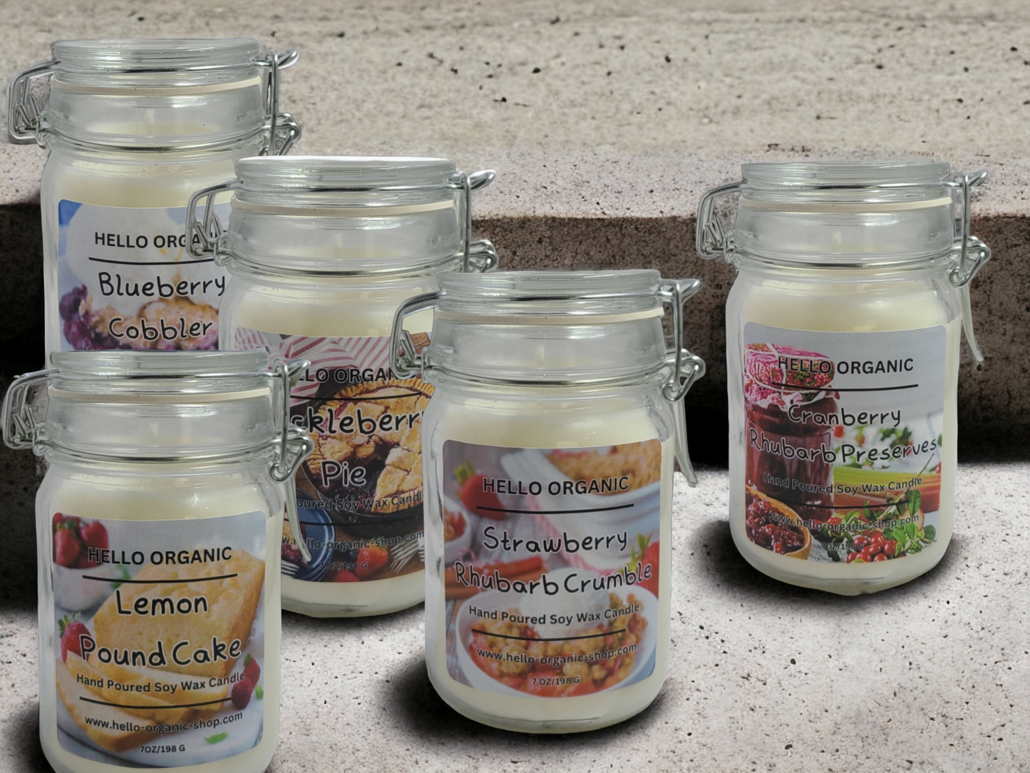 Jelly Jar Soy Wax Candle Farmhouse Scents Choose From 6 Scents.