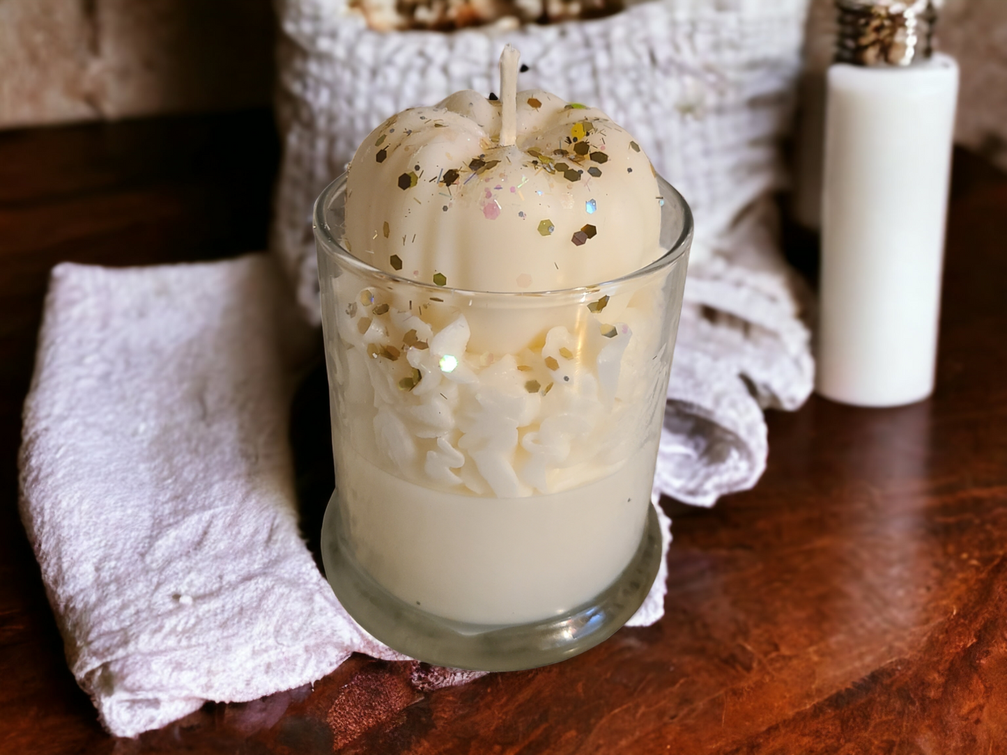 Pumpkin Vanilla Frosted Soy Wax Candle