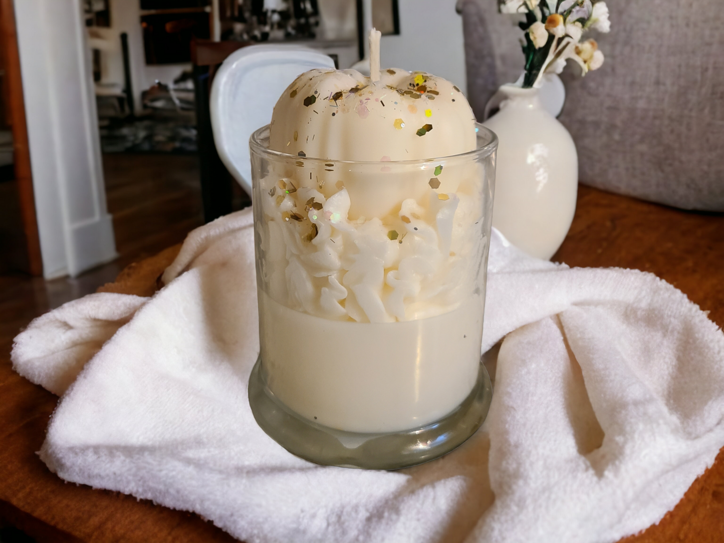 Pumpkin Vanilla Frosted Soy Wax Candle