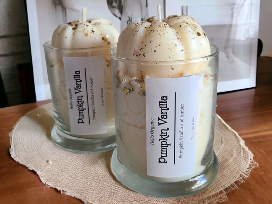 Pumpkin Vanilla Frosted Soy Wax Candle