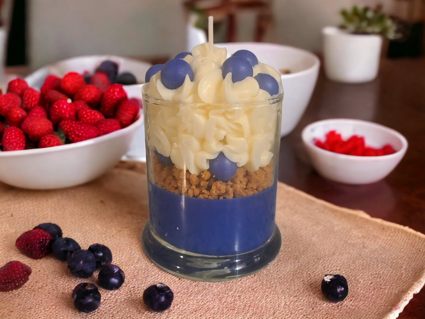 Blueberry Cobbler Specialty Frosted Candle