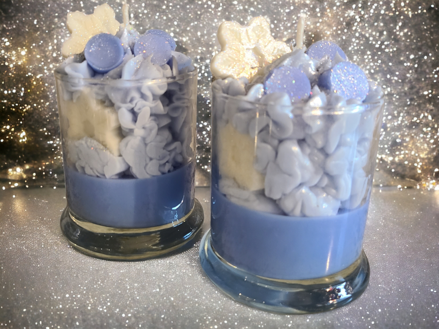 Frosted Snowflake Specialty Frosted Scented Christmas Candle