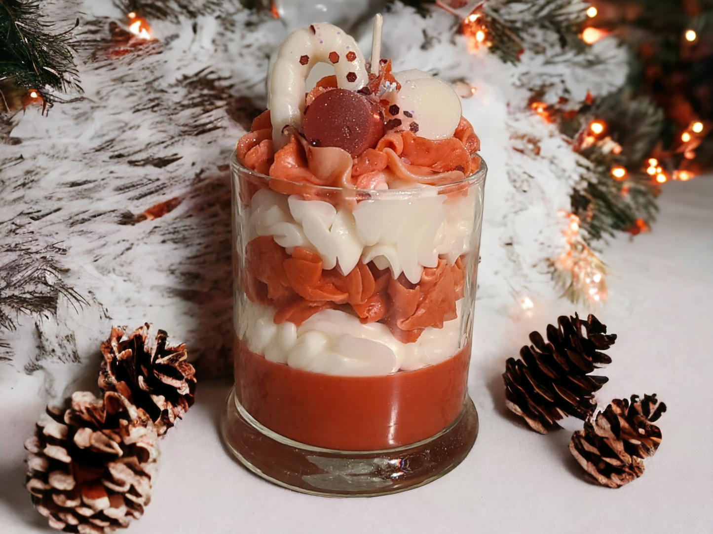 Candy Cane Lane Specialty Frosted Scented Christmas Candle