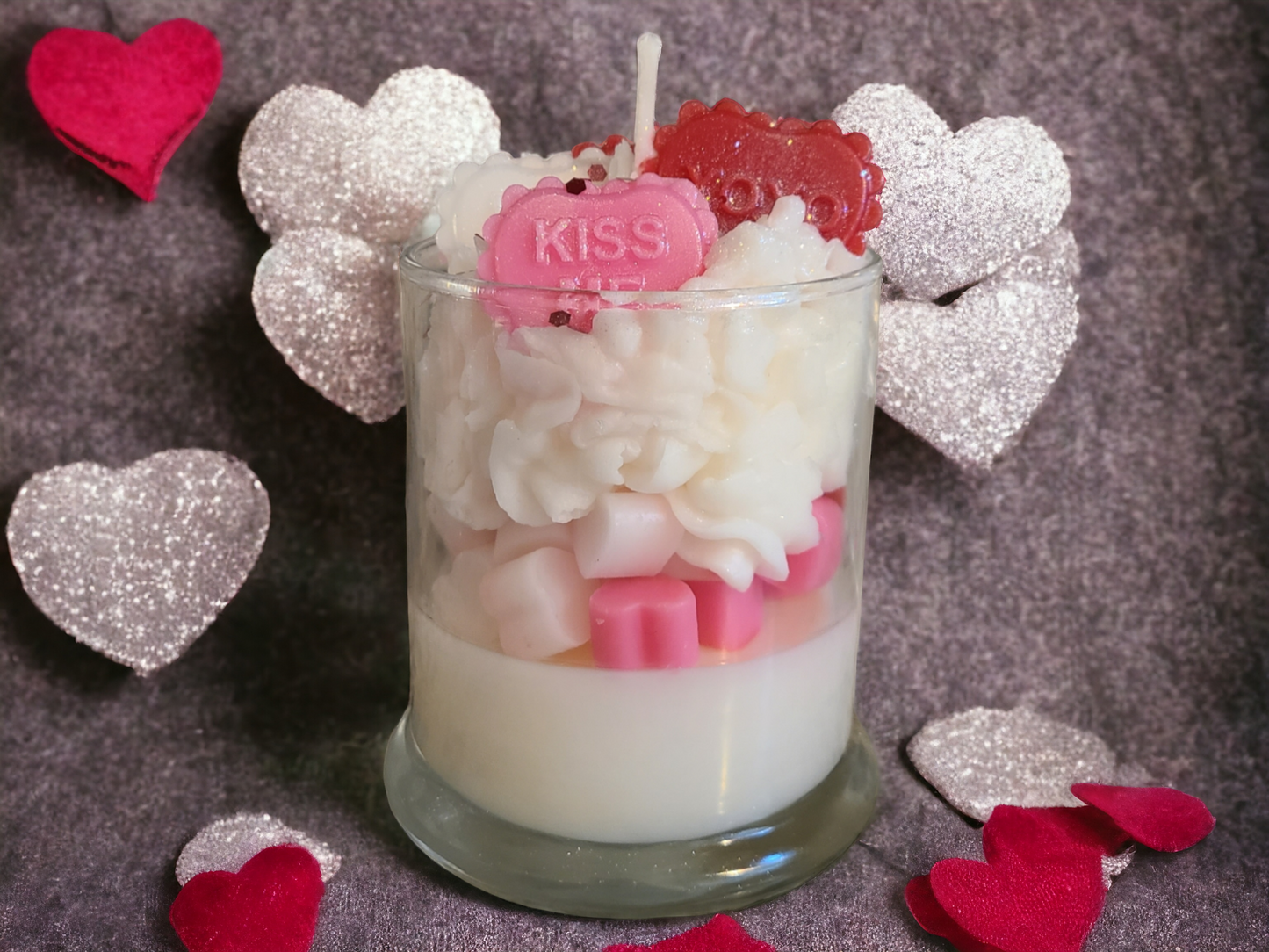 Valentines Day Gift Box Specialty Frosted Valentines Day Candles