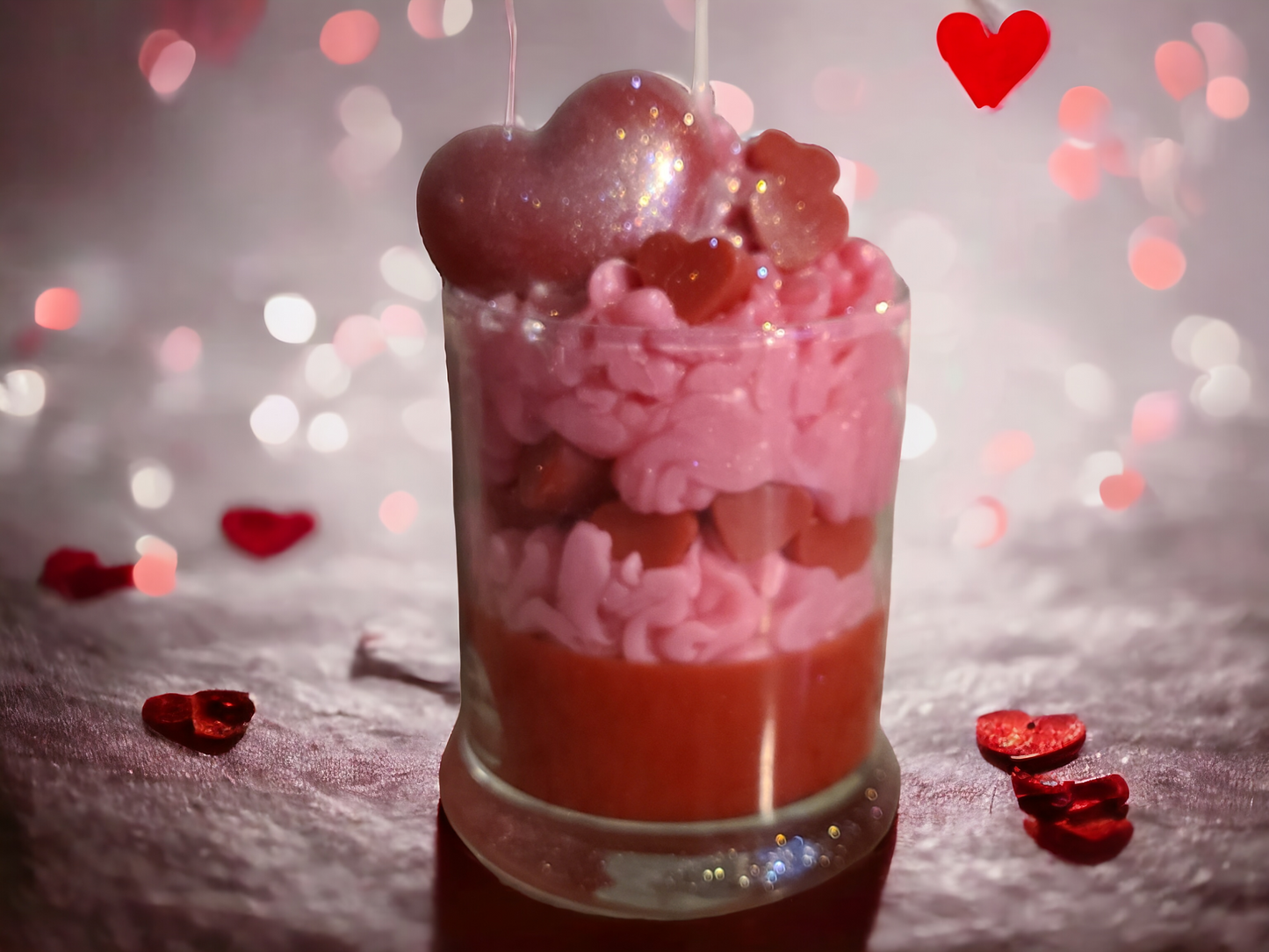 Valentines Day Gift Box Specialty Frosted Valentines Day Candles