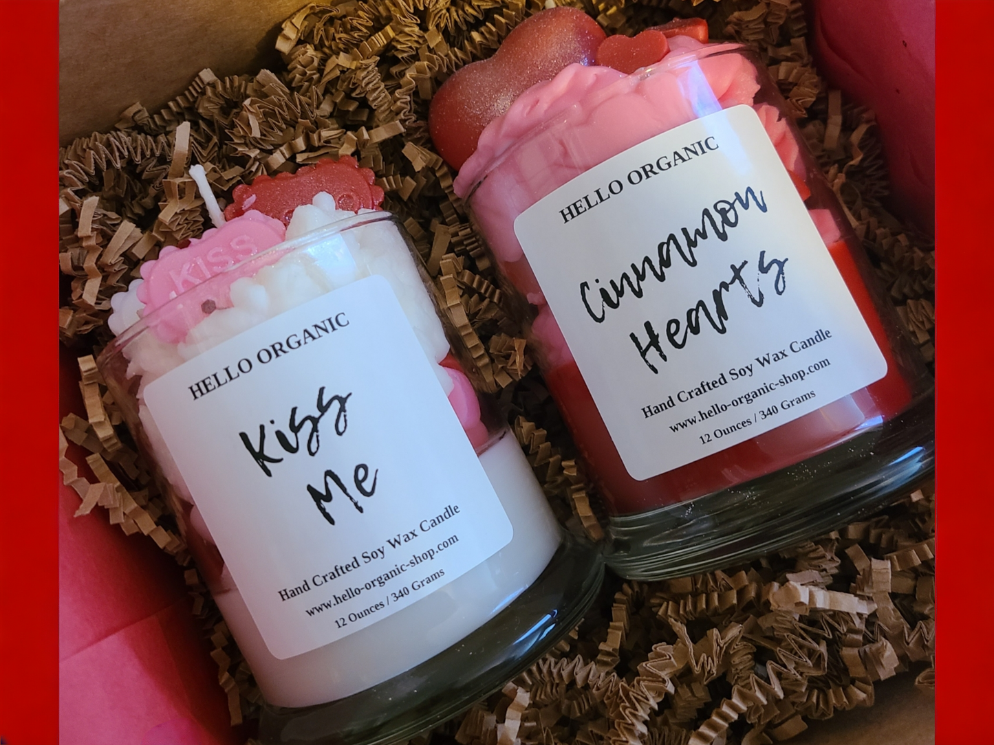 Valentines Day Gift Box Specialty Frosted Valentines Day Candles