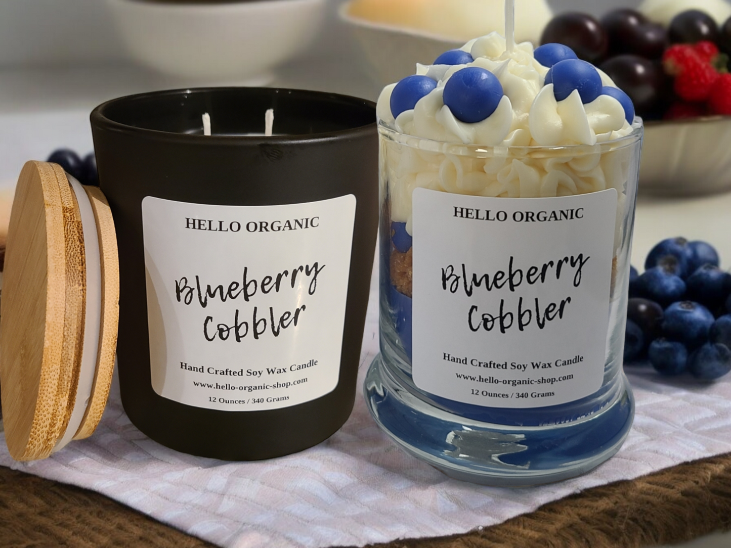 Blueberry Cobbler Specialty Frosted Candle