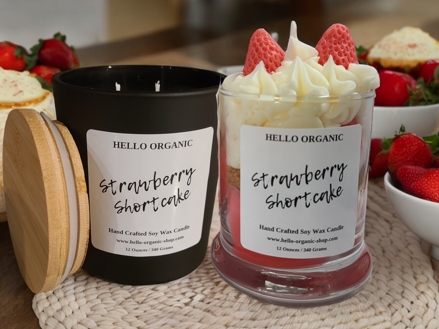 Strawberry Shortcake Specialty Frosted Candle