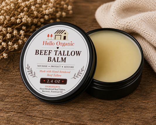 Hello Organic Unscented Beef Tallow Balm (2.4 oz)