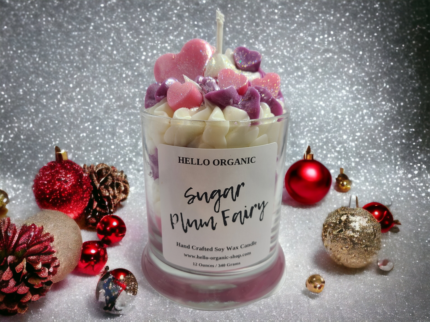 Sugar Plum Fairy Specialty Frosted Scented Christmas Candle