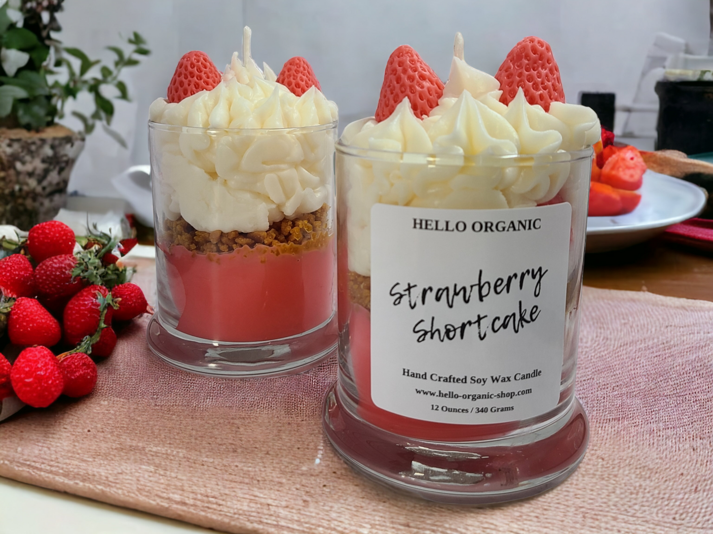 Strawberry Shortcake Specialty Frosted Candle