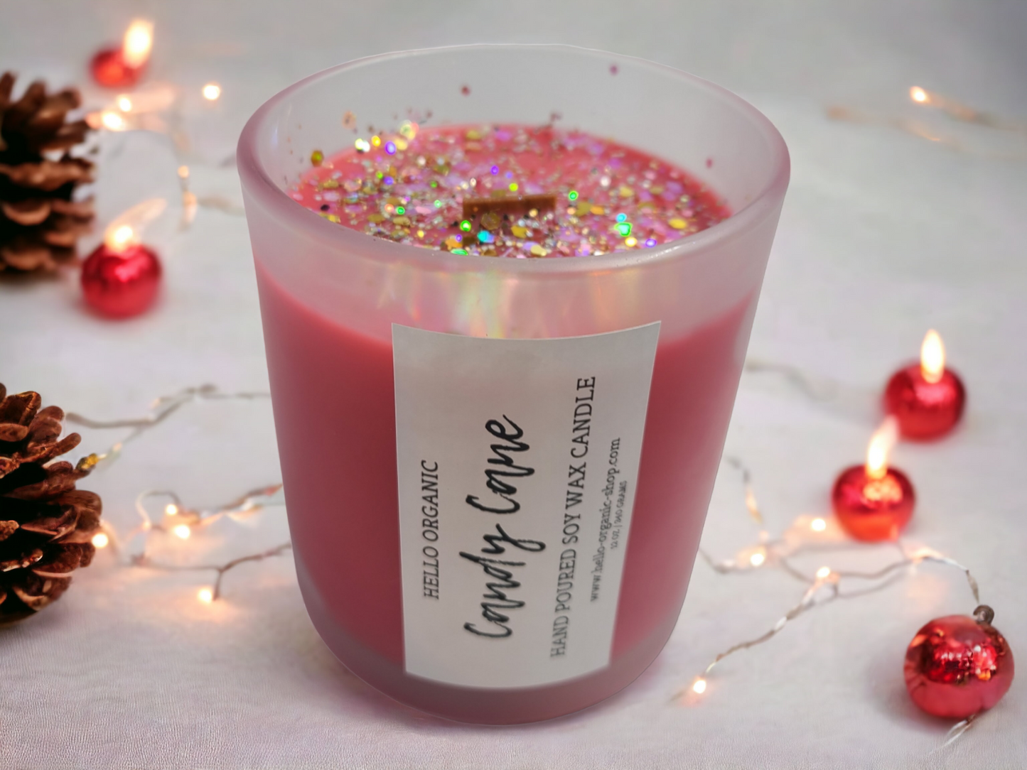 Candy Cane Scented Christmas Candle