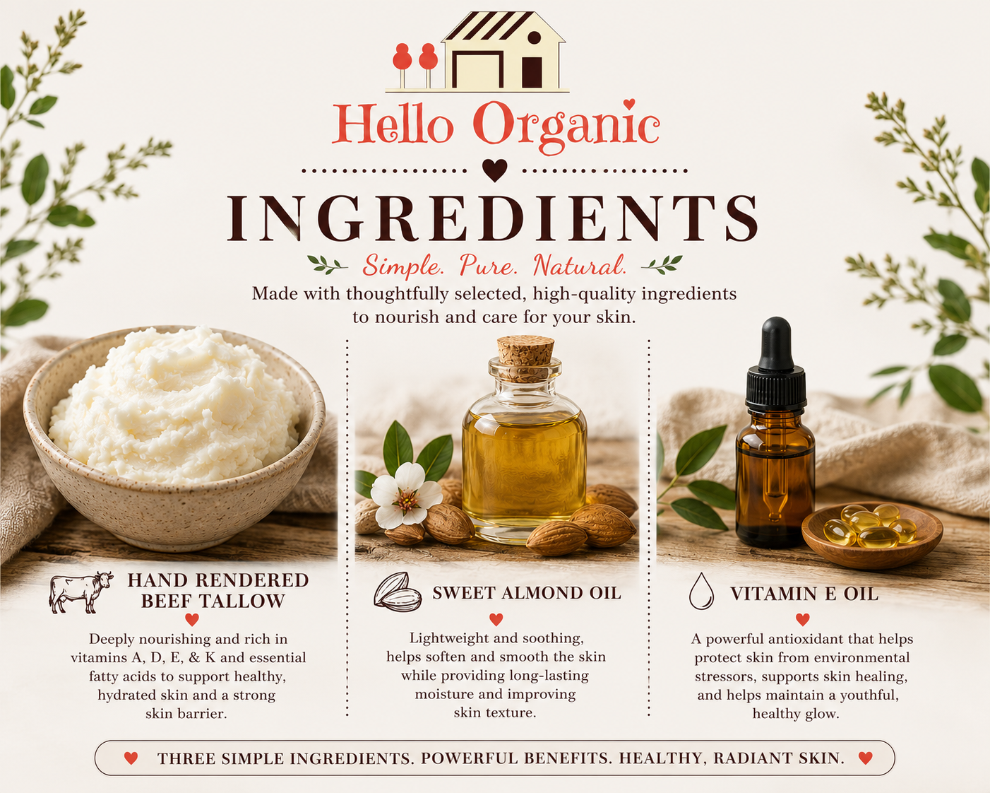 Whipped Tallow Facial Cream Unscented (4oz)