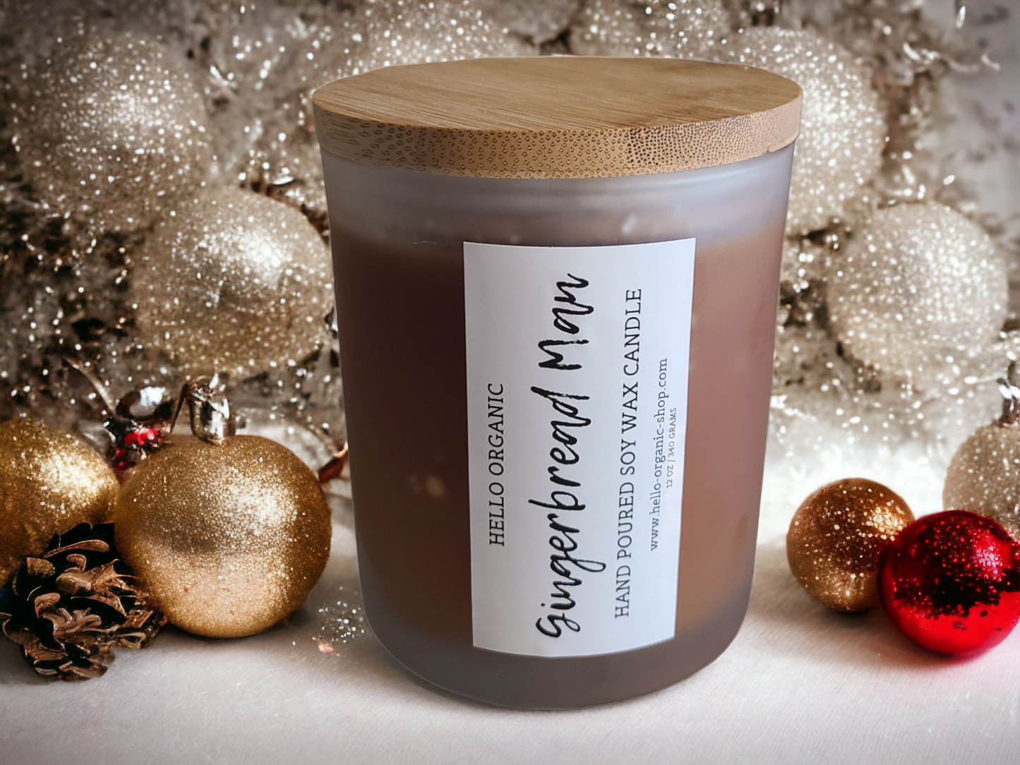 Gingerbread Man Scented Christmas Candle