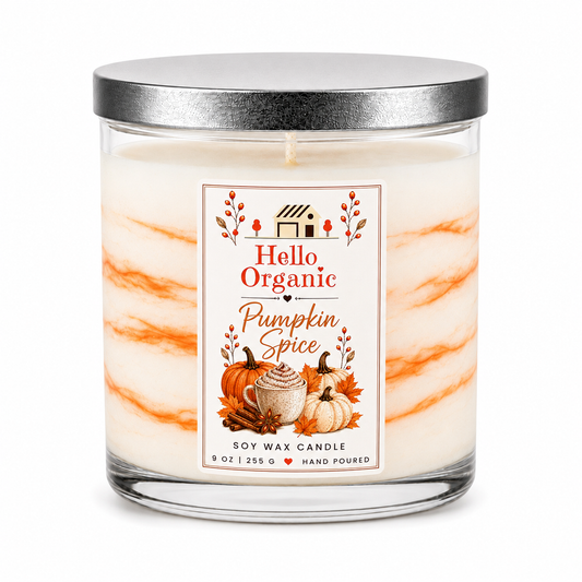 Pumpkin Spice Hand Poured Non Toxic Candle 9 oz