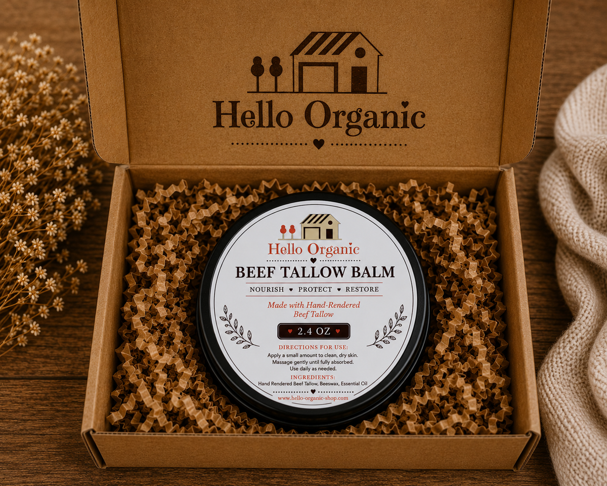 Hello Organic Unscented Beef Tallow Balm (2.4 oz)