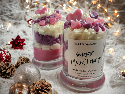 Sugar Plum Fairy Specialty Frosted Scented Christmas Candle