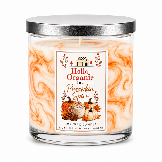 Pumpkin Spice Hand Poured Non Toxic Candle 9 oz