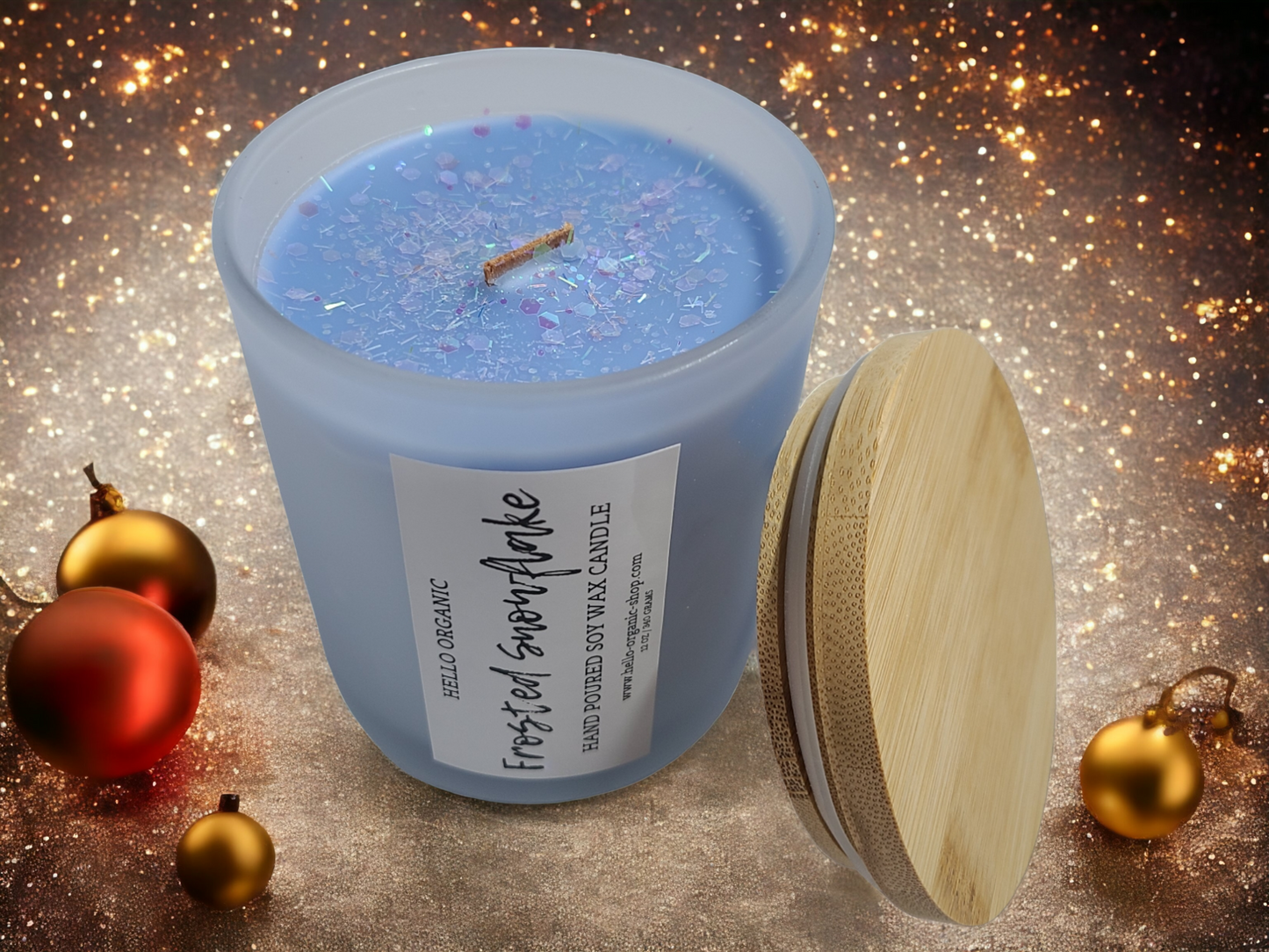 Frosted Snowflake Scented Christmas Candle