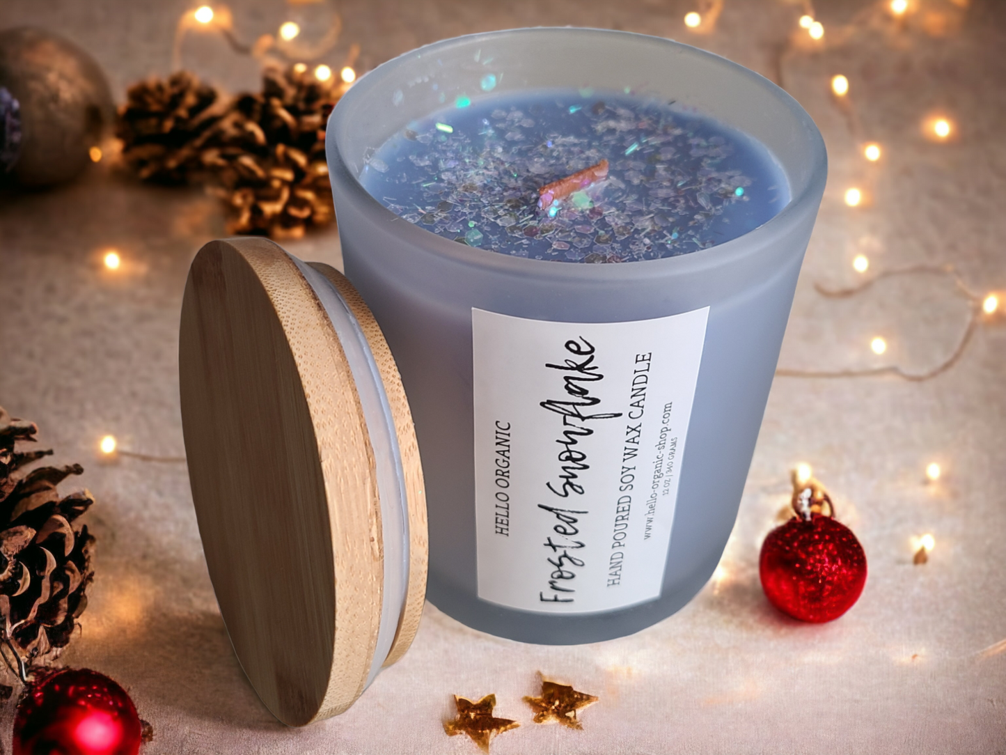 Frosted Snowflake Scented Christmas Candle