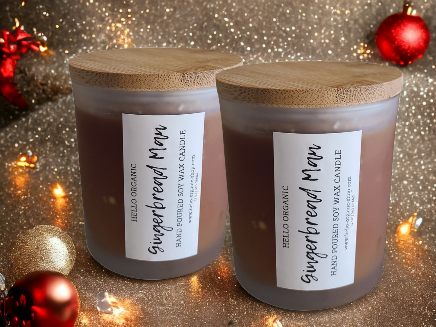 Gingerbread Man Scented Christmas Candle