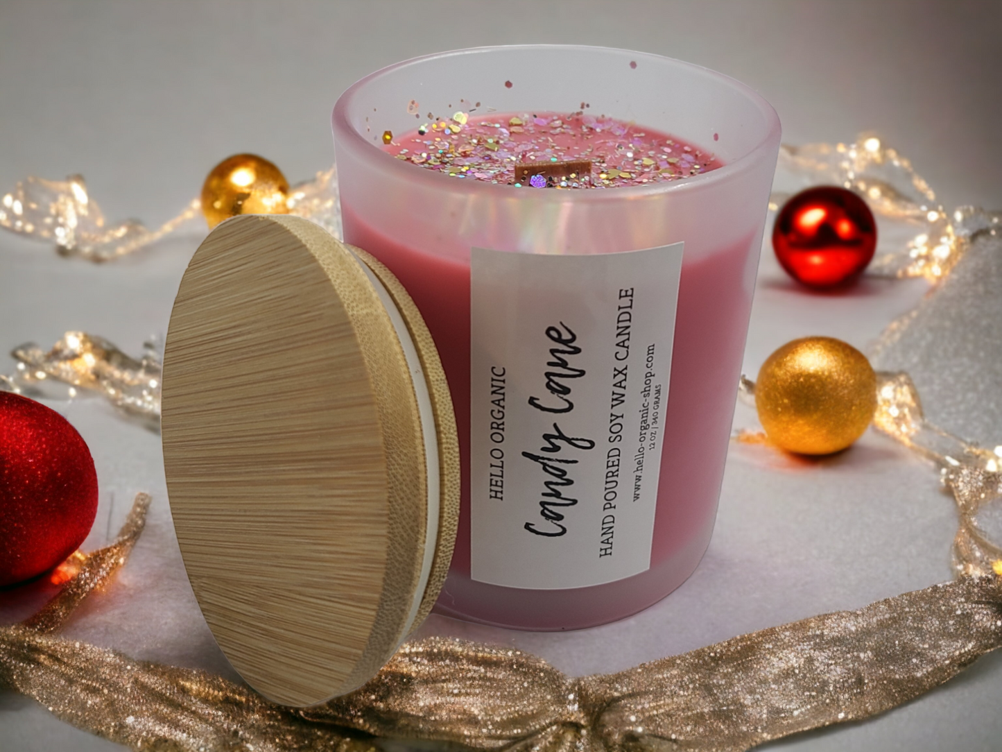 Candy Cane Scented Christmas Candle