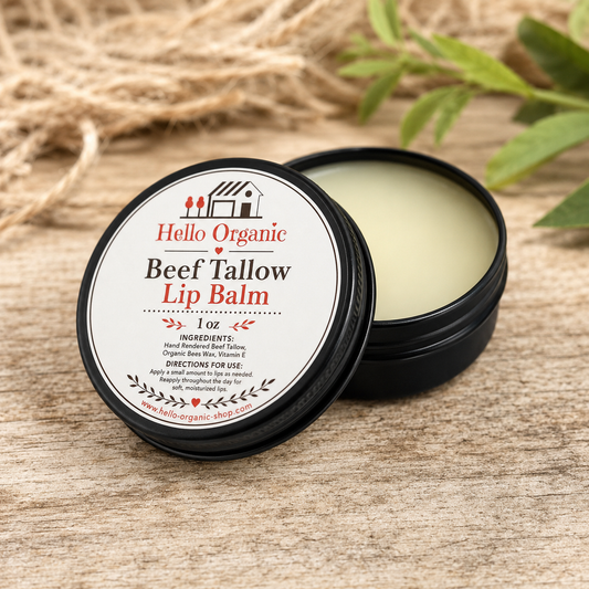 Hello Organic Beef Tallow Lip Balm (1oz)