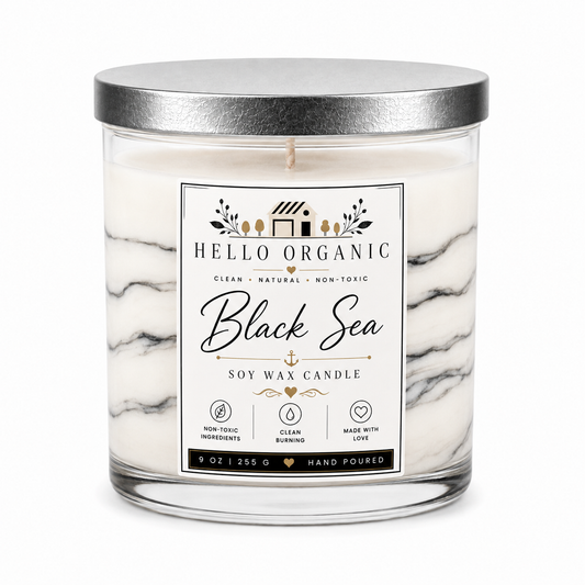Black Sea Hand Poured Non Toxic Candle 9 oz