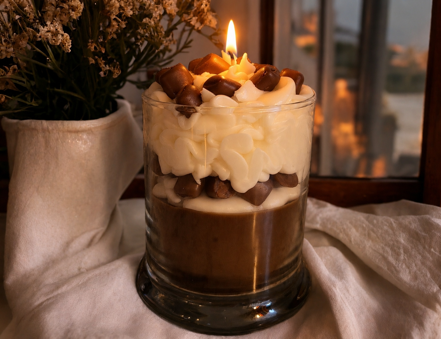 Coffee Shop Specialty Frosted Candle