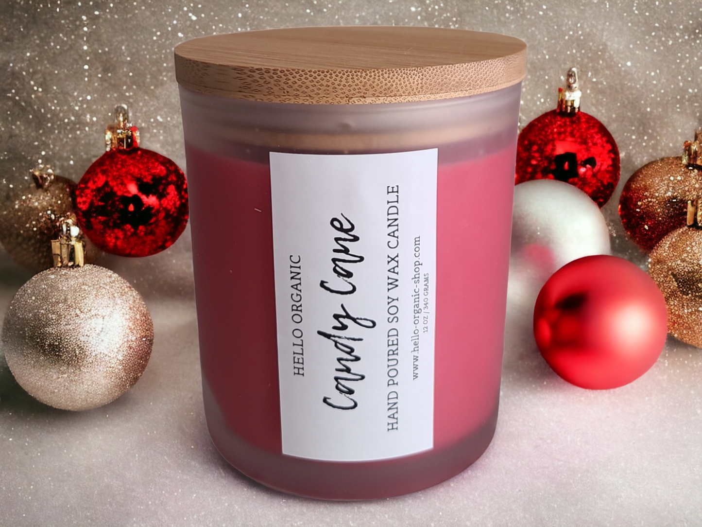 Candy Cane Scented Christmas Candle