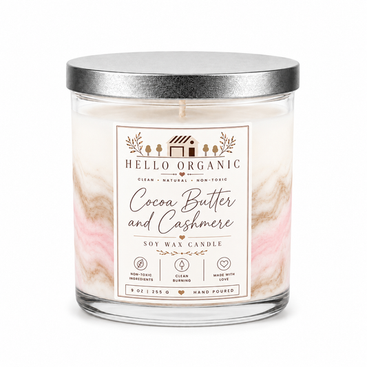 Cocoa Butter & Cashmere Hand Poured Non Toxic Candle 9 oz